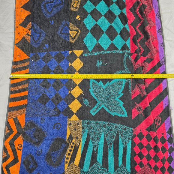 Royal Terry International Cotton Multi Color Bath Towel Abstract Patchwork - Picture 9 of 10